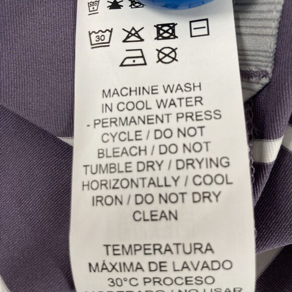 Puma Golf Shirt SZ XL Purple White Stripe Mens Performance Athletic Activewear - Picture 8 of 9